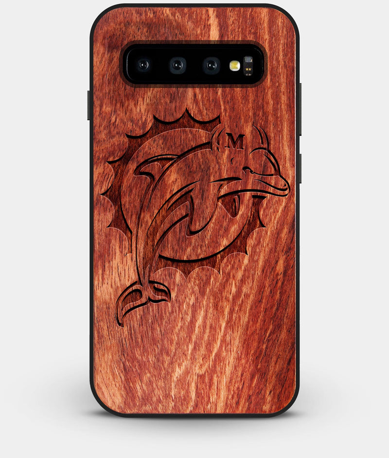 Best Custom Engraved Wood Miami Dolphins Galaxy S10 Plus Case - Engraved In Nature