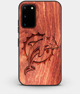 Best Wood Miami Dolphins Galaxy S20 FE Case - Custom Engraved Cover - Engraved In Nature