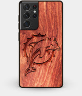 Best Wood Miami Dolphins Galaxy S21 Ultra Case - Custom Engraved Cover - Engraved In Nature