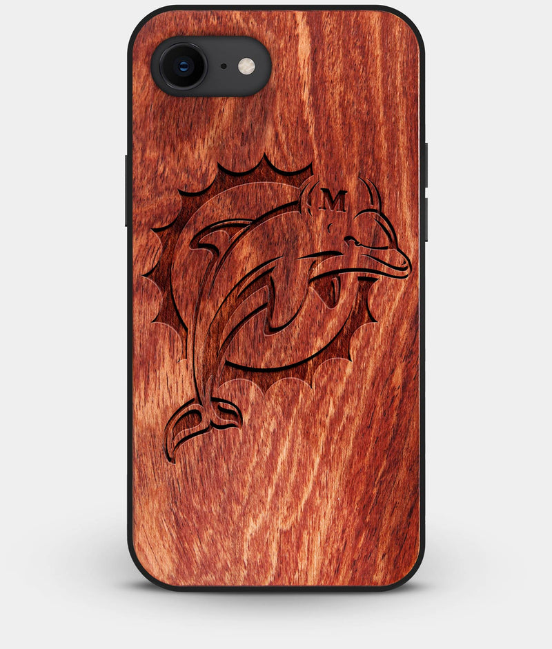 Best Custom Engraved Wood Miami Dolphins iPhone 8 Case - Engraved In Nature