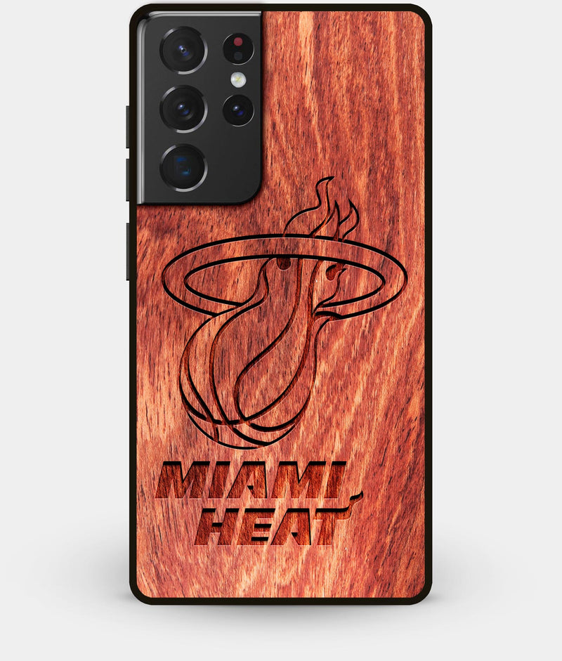 Best Wood Miami Heat Galaxy S21 Ultra Case - Custom Engraved Cover - Engraved In Nature