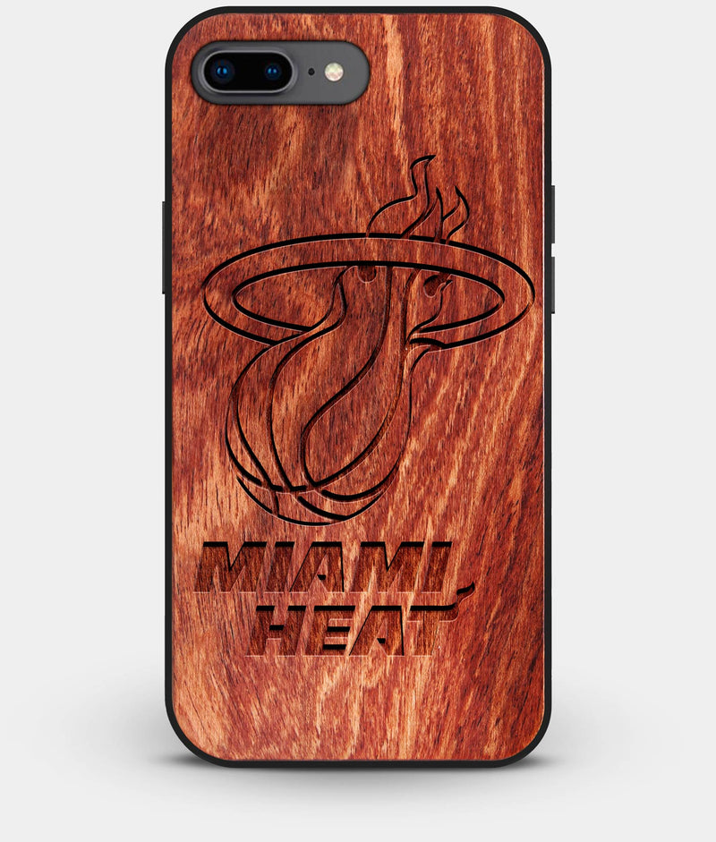 Best Custom Engraved Wood Miami Heat iPhone 8 Plus Case - Engraved In Nature