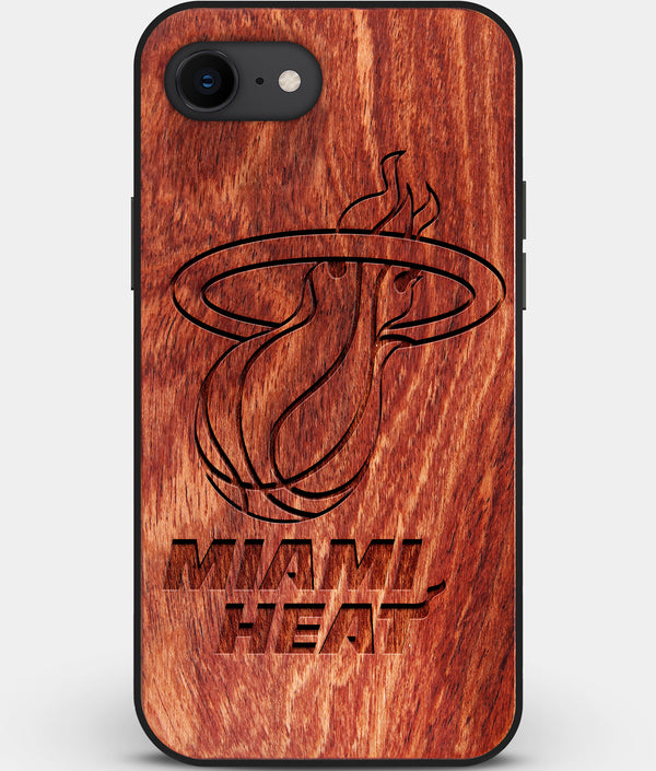 Best Custom Engraved Wood Miami Heat iPhone SE Case - Engraved In Nature