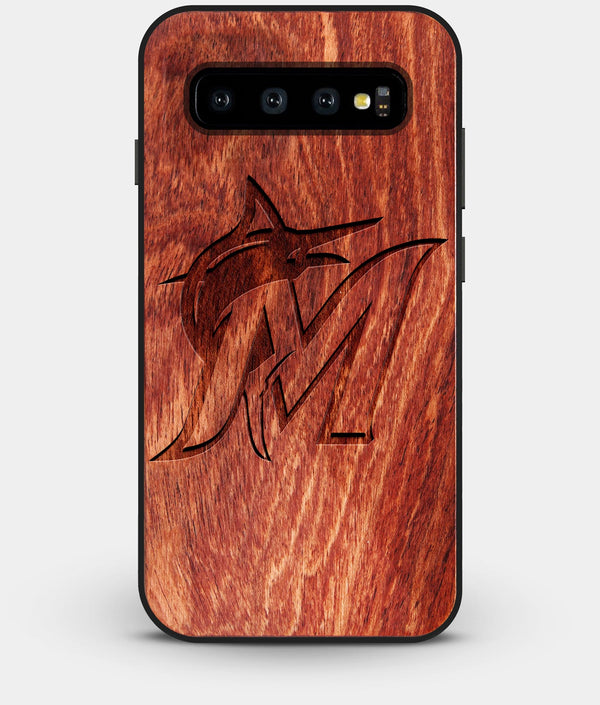 Best Custom Engraved Wood Miami Marlins Galaxy S10 Case - Engraved In Nature