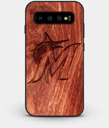 Best Custom Engraved Wood Miami Marlins Galaxy S10 Plus Case - Engraved In Nature