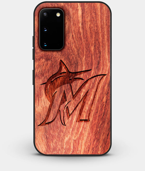 Best Wood Miami Marlins Galaxy S20 FE Case - Custom Engraved Cover - Engraved In Nature