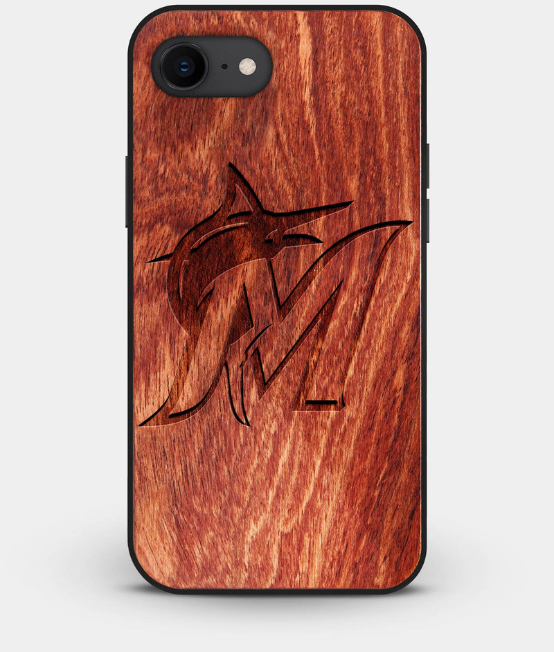 Best Custom Engraved Wood Miami Marlins iPhone 7 Case - Engraved In Nature