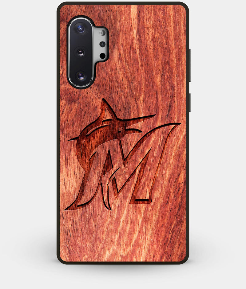 Best Custom Engraved Wood Miami Marlins Note 10 Plus Case - Engraved In Nature