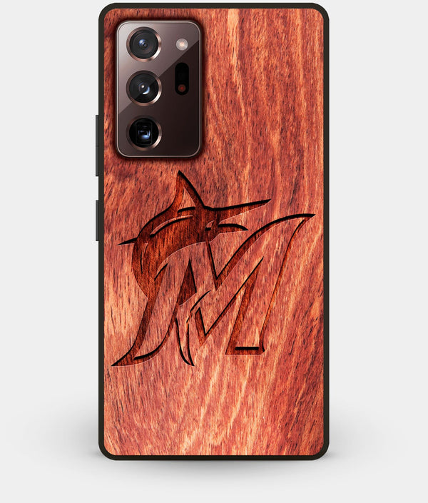 Best Custom Engraved Wood Miami Marlins Note 20 Ultra Case - Engraved In Nature