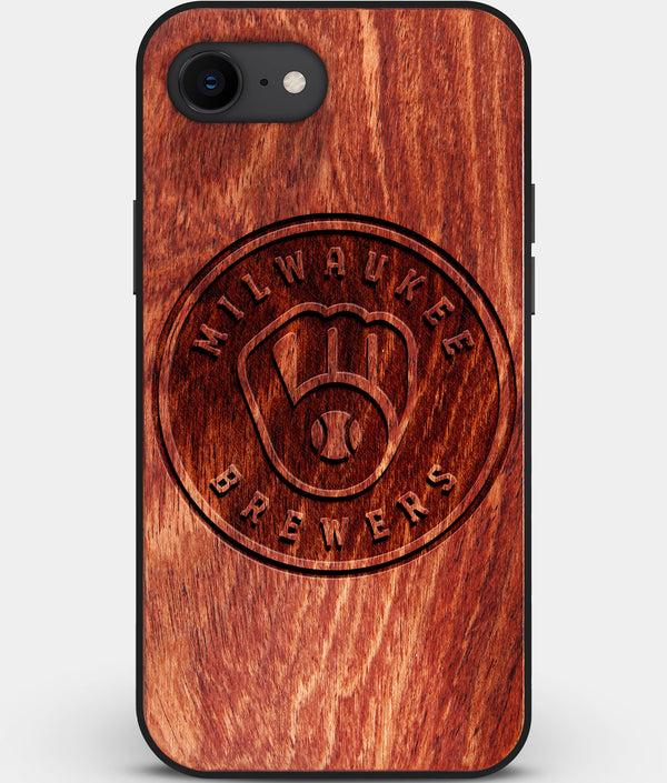 Best Custom Engraved Wood Milwaukee Brewers iPhone SE Case - Engraved In Nature
