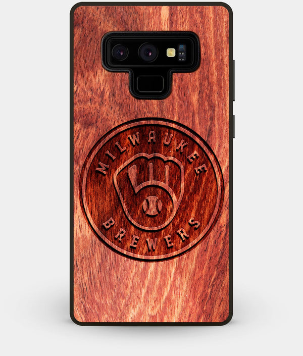 Best Custom Engraved Wood Milwaukee Brewers Note 9 Case - Engraved In Nature