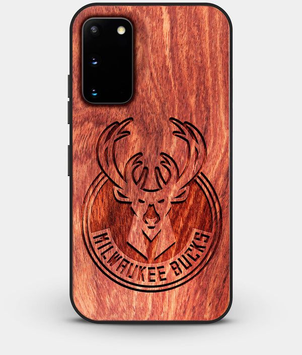Best Custom Engraved Wood Milwaukee Bucks Galaxy S20 Case - Engraved In Nature