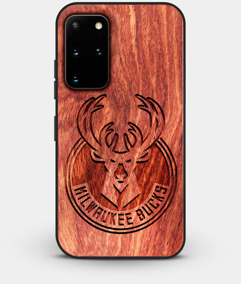 Best Custom Engraved Wood Milwaukee Bucks Galaxy S20 Plus Case - Engraved In Nature