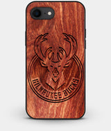 Best Custom Engraved Wood Milwaukee Bucks iPhone 8 Case - Engraved In Nature