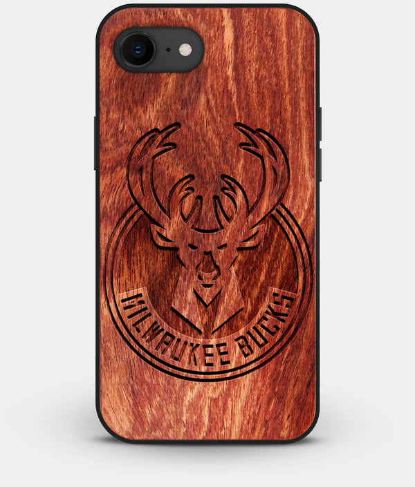 Best Custom Engraved Wood Milwaukee Bucks iPhone 8 Case - Engraved In Nature
