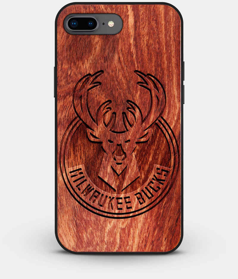 Best Custom Engraved Wood Milwaukee Bucks iPhone 8 Plus Case - Engraved In Nature