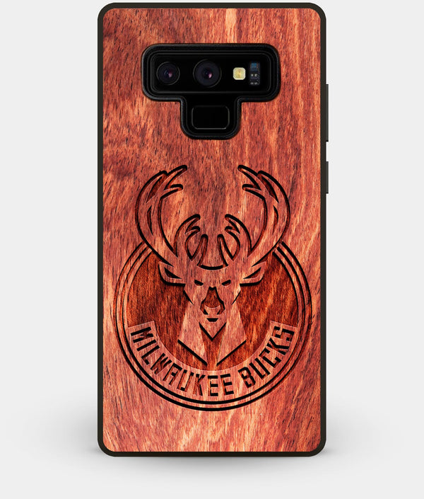 Best Custom Engraved Wood Milwaukee Bucks Note 9 Case - Engraved In Nature
