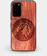 Best Wood Minnesota Timberwolves Galaxy S20 FE Case - Custom Engraved Cover - Engraved In Nature