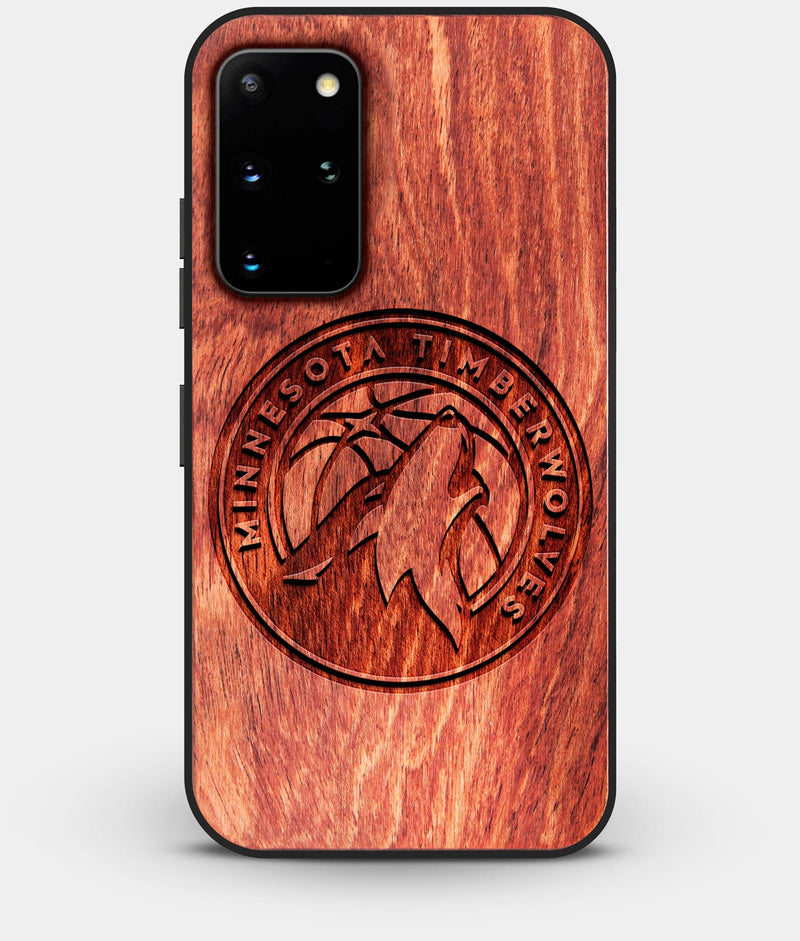 Best Custom Engraved Wood Minnesota Timberwolves Galaxy S20 Plus Case - Engraved In Nature