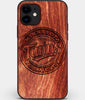 Custom Carved Wood Minnesota Twins iPhone 11 Case | Personalized Mahogany Wood Minnesota Twins Cover, Birthday Gift, Gifts For Him, Monogrammed Gift For Fan | by Engraved In Nature