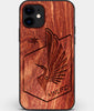 Custom Carved Wood Minnesota United FC iPhone 11 Case | Personalized Mahogany Wood Minnesota United FC Cover, Birthday Gift, Gifts For Him, Monogrammed Gift For Fan | by Engraved In Nature