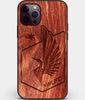 Custom Carved Wood Minnesota United FC iPhone 12 Pro Case | Personalized Mahogany Wood Minnesota United FC Cover, Birthday Gift, Gifts For Him, Monogrammed Gift For Fan | by Engraved In Nature