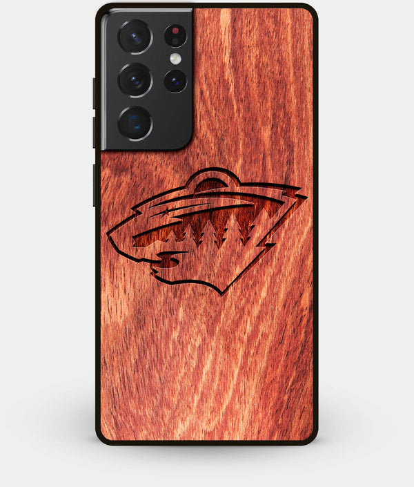 Best Wood Minnesota Wild Galaxy S21 Ultra Case - Custom Engraved Cover - Engraved In Nature