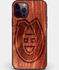 Custom Carved Wood Montreal Canadiens iPhone 12 Pro Case | Personalized Mahogany Wood Montreal Canadiens Cover, Birthday Gift, Gifts For Him, Monogrammed Gift For Fan | by Engraved In Nature