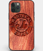 Custom Carved Wood Montreal Expos iPhone 11 Pro Max Case | Personalized Mahogany Wood Montreal Expos Cover, Birthday Gift, Gifts For Him, Monogrammed Gift For Fan | by Engraved In Nature