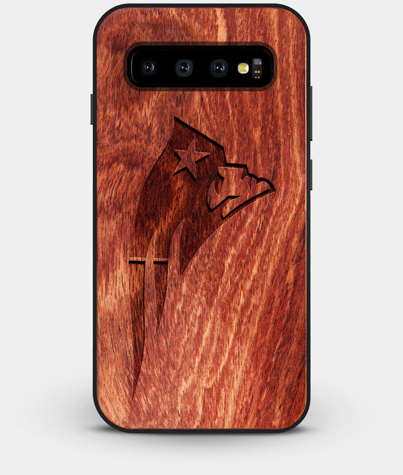 Best Custom Engraved Wood New England Patriots Galaxy S10 Plus Case - Engraved In Nature