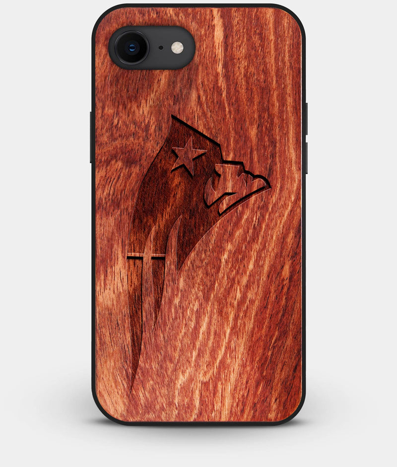 Best Custom Engraved Wood New England Patriots iPhone 8 Case - Engraved In Nature