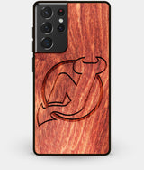 Best Wood New Jersey Devils Galaxy S21 Ultra Case - Custom Engraved Cover - Engraved In Nature