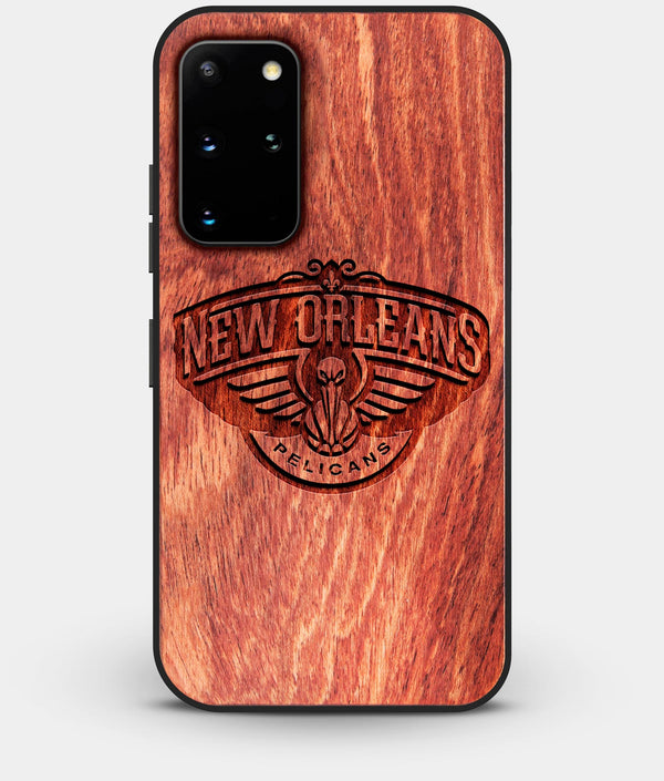 Best Custom Engraved Wood New Orleans Pelicans Galaxy S20 Plus Case - Engraved In Nature