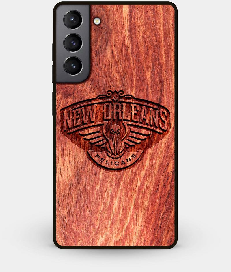 Best Wood New Orleans Pelicans Galaxy S21 Case - Custom Engraved Cover - Engraved In Nature