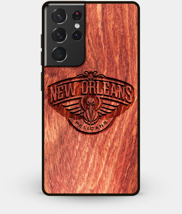 Best Wood New Orleans Pelicans Galaxy S21 Ultra Case - Custom Engraved Cover - Engraved In Nature