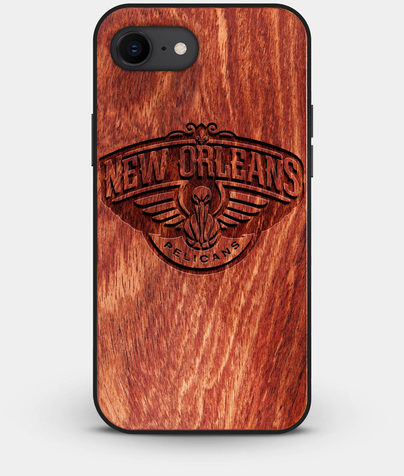 Best Custom Engraved Wood New Orleans Pelicans iPhone 8 Case - Engraved In Nature