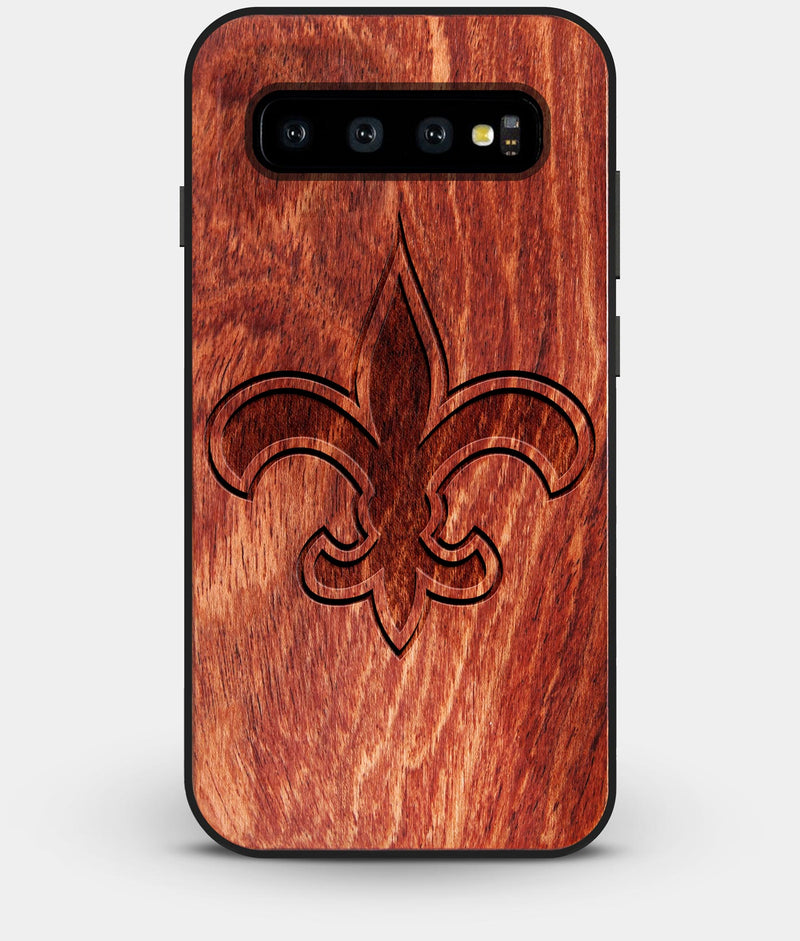 Best Custom Engraved Wood New Orleans Saints Galaxy S10 Plus Case - Engraved In Nature