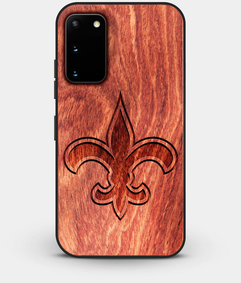 Best Wood New Orleans Saints Galaxy S20 FE Case - Custom Engraved Cover - Engraved In Nature