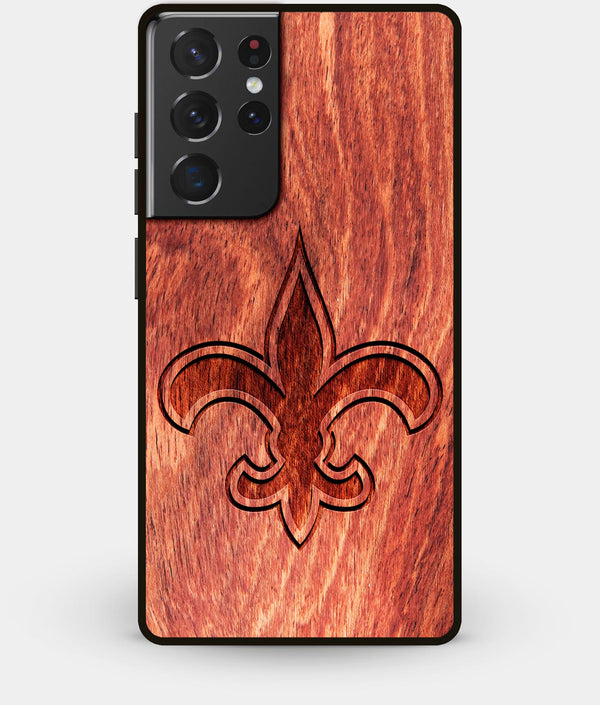 Best Wood New Orleans Saints Galaxy S21 Ultra Case - Custom Engraved Cover - Engraved In Nature