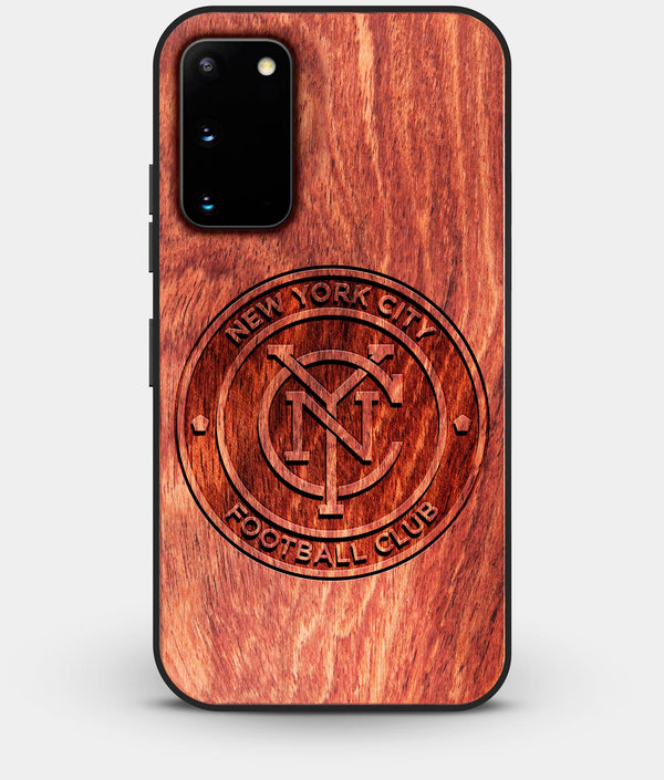 Best Custom Engraved Wood New York City FC Galaxy S20 Case - Engraved In Nature