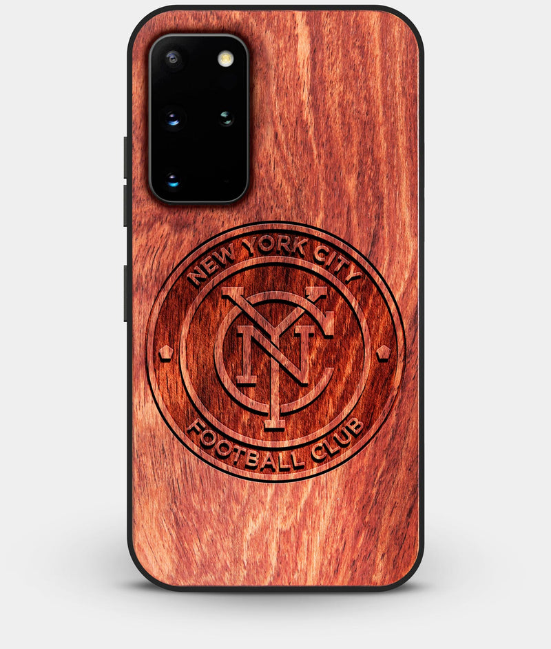 Best Custom Engraved Wood New York City FC Galaxy S20 Plus Case - Engraved In Nature