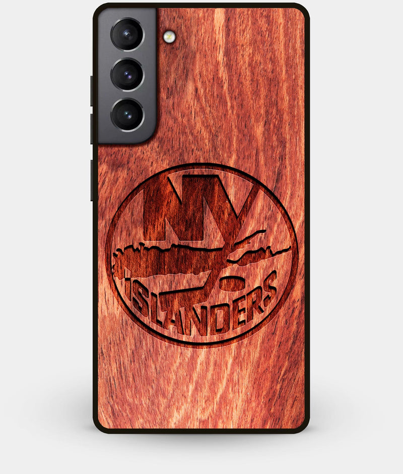 Best Wood New York Islanders Galaxy S21 Plus Case - Custom Engraved Cover - Engraved In Nature