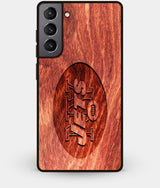 Best Wood New York Jets Galaxy S21 Case - Custom Engraved Cover - Engraved In Nature