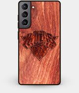 Best Wood New York Knicks Galaxy S21 Case - Custom Engraved Cover - Engraved In Nature