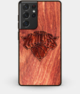 Best Wood New York Knicks Galaxy S21 Ultra Case - Custom Engraved Cover - Engraved In Nature