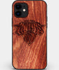 Custom Carved Wood New York Knicks iPhone 11 Case | Personalized Mahogany Wood New York Knicks Cover, Birthday Gift, Gifts For Him, Monogrammed Gift For Fan | by Engraved In Nature