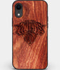 Custom Carved Wood New York Knicks iPhone XR Case | Personalized Mahogany Wood New York Knicks Cover, Birthday Gift, Gifts For Him, Monogrammed Gift For Fan | by Engraved In Nature