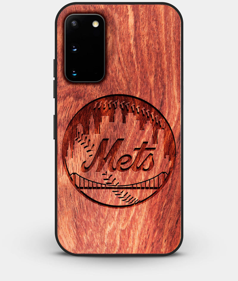 Best Wood New York Mets Galaxy S20 FE Case - Custom Engraved Cover - Engraved In Nature