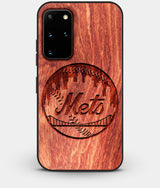 Best Custom Engraved Wood New York Mets Galaxy S20 Plus Case - Engraved In Nature