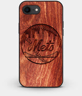 Best Custom Engraved Wood New York Mets iPhone 8 Case - Engraved In Nature